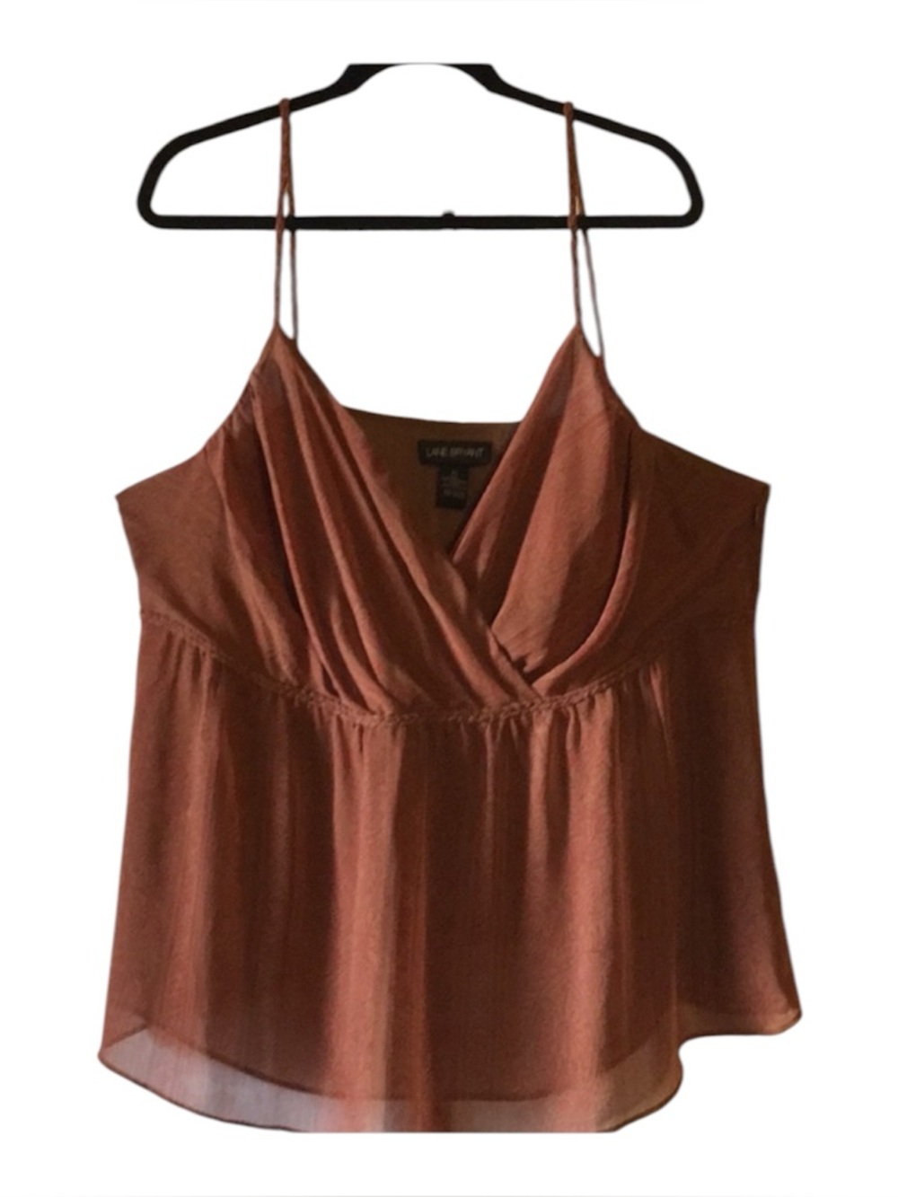 Lane Bryant Paisley Print Fauux Wrap  Braided Strap Tank Plus Size 22